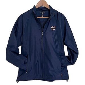 Washington Nationals Lightweight Full Zip Jacket Women’s Large Navy Blue